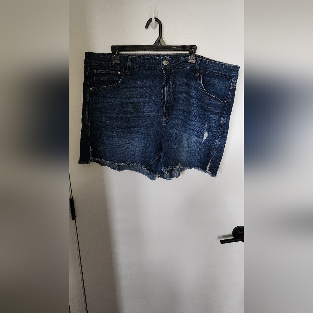 Terra & Sky Dark Blue Jean Shorts